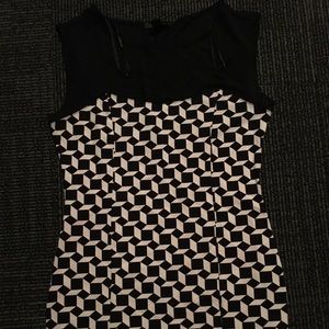 Black and white bodycon dress